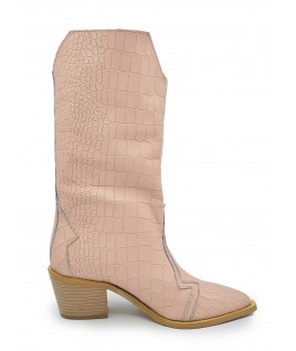 Thunder Boots In Pink Croc